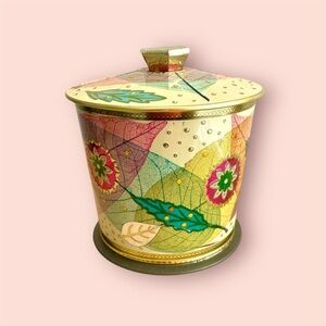 Vintage MCM Baret Ware Tin Biscuit/Tea/Decorative Container Colorful England